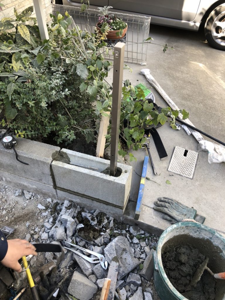 板橋区　ブロック補修工事