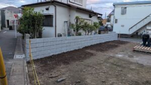 ブロック積み完了